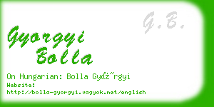 gyorgyi bolla business card